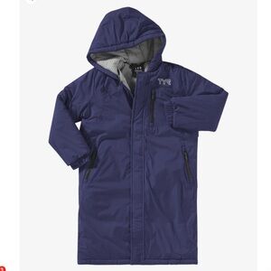TYR Tech Youth Hydrosphere Parka, Navy, Size YOUTH LARGE, NWT